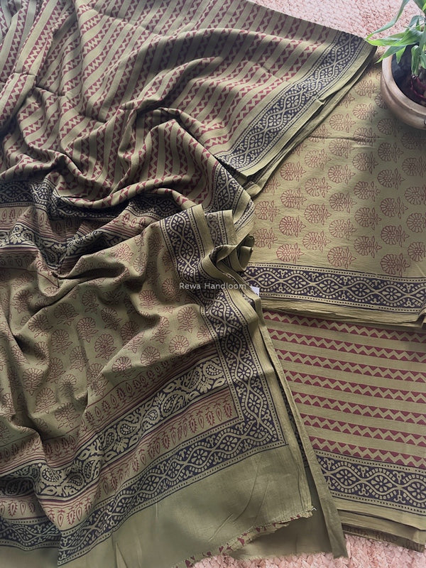 Bagh Print Cotton Suit 