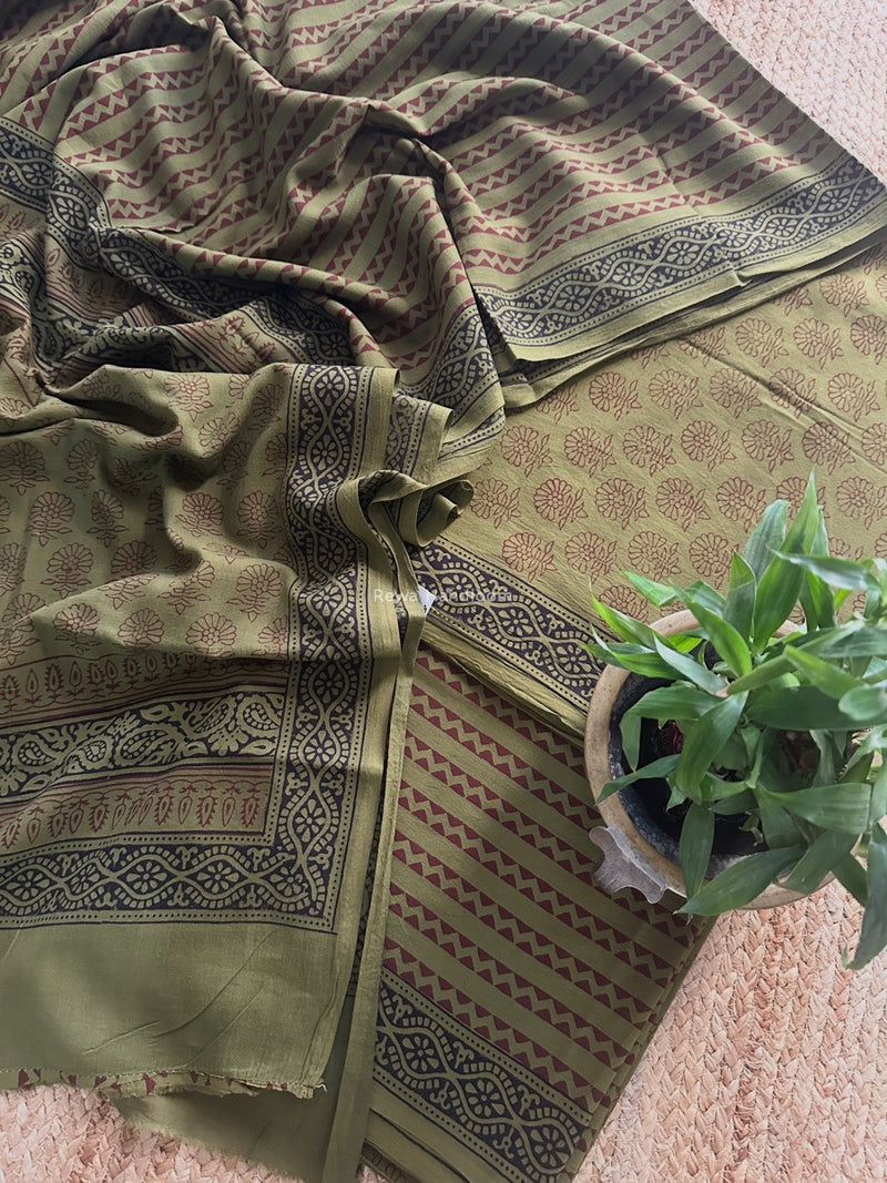 Bagh Print Cotton Suit 