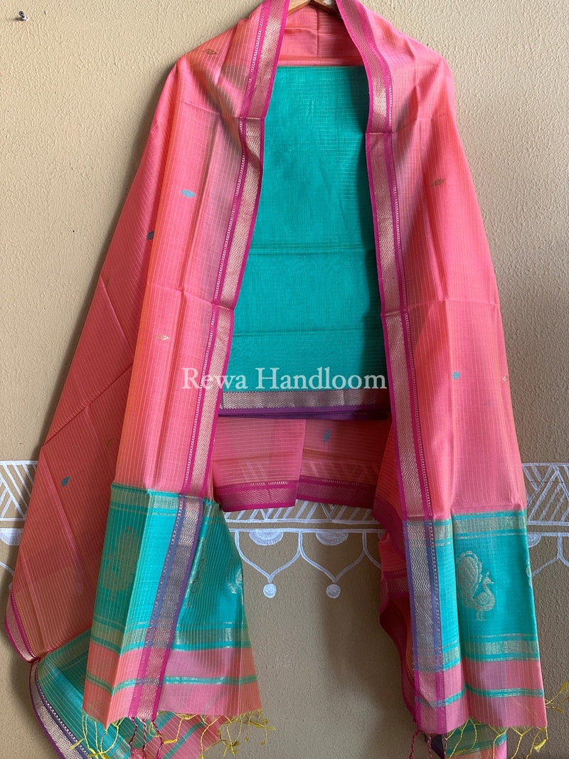 Maheshwari Motifs Top-Dupatta Set