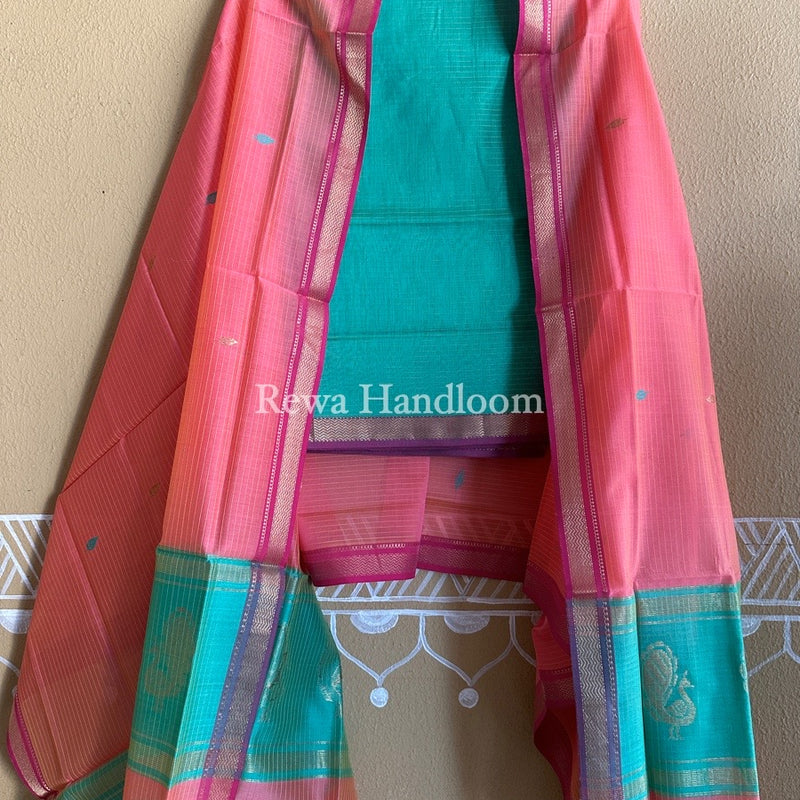 Maheshwari Motifs Top-Dupatta Set