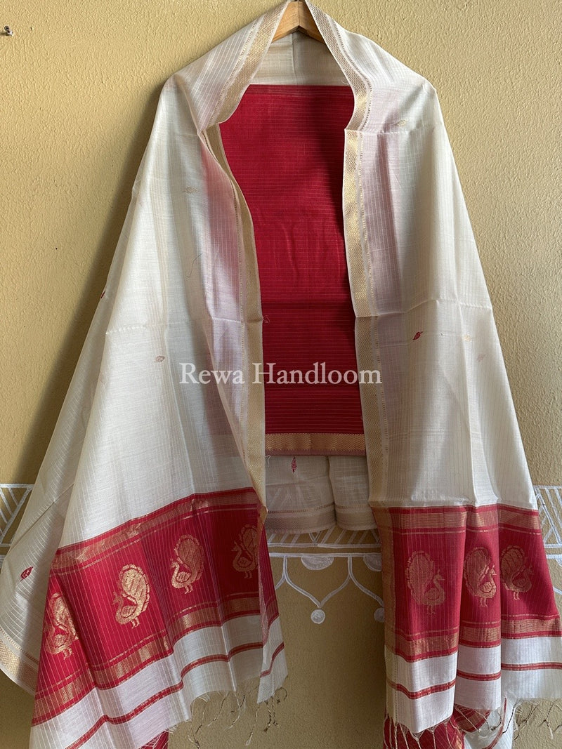 Maheshwari Motifs Top-Dupatta Set
