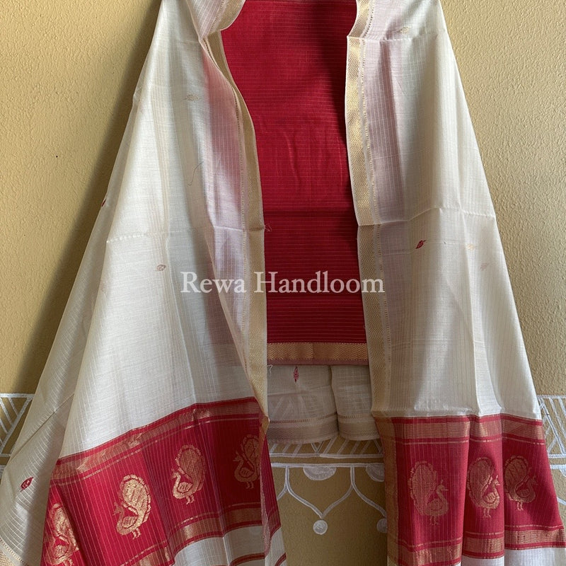 Maheshwari Motifs Top-Dupatta Set