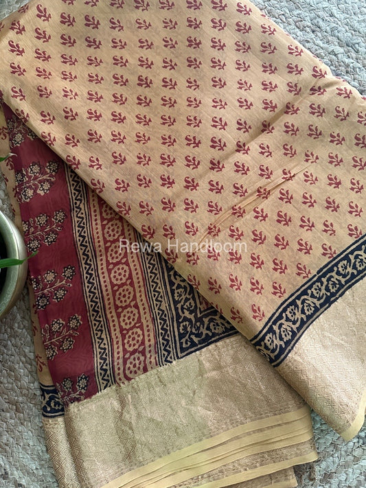 Maheshwari Bagh Print Saree