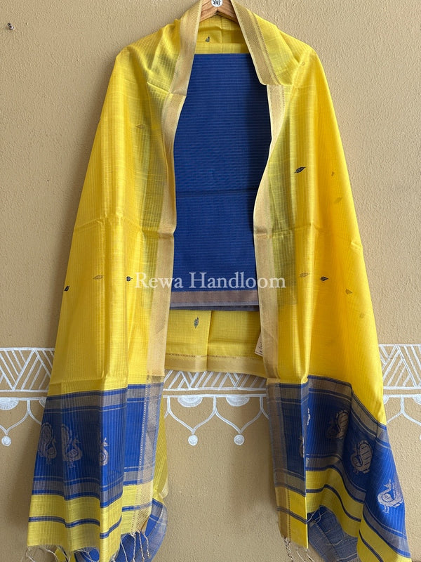 Maheshwari Peacock Buta-Buti Top-Dupatta Set