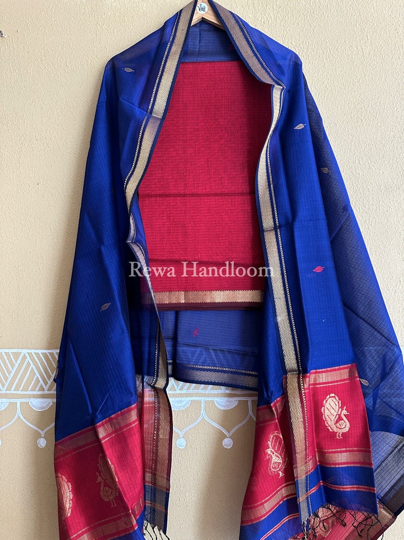 Maheshwari Motifs Top-Dupatta Set