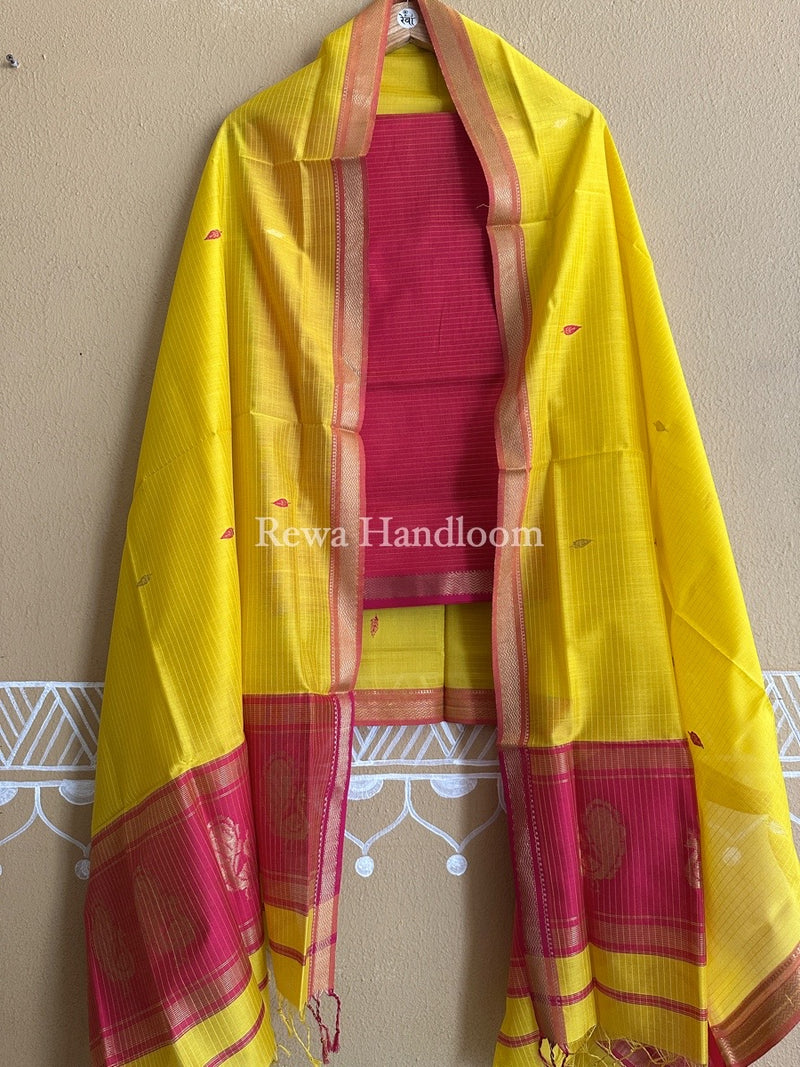 Maheshwari Motifs Top-Dupatta Set