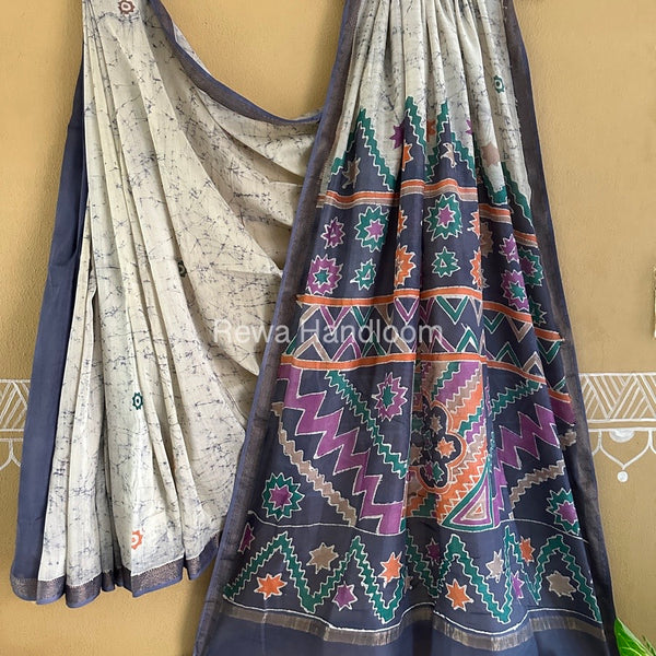 Maheshwari Batik Indonesian Print Saree