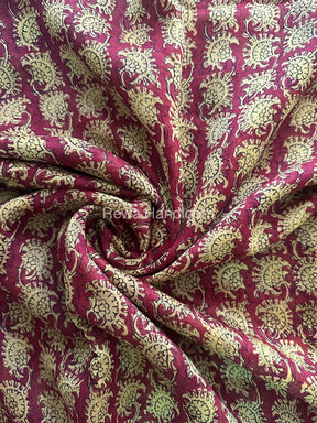 Maheshwari Red Bagh Print Saree BPSS032