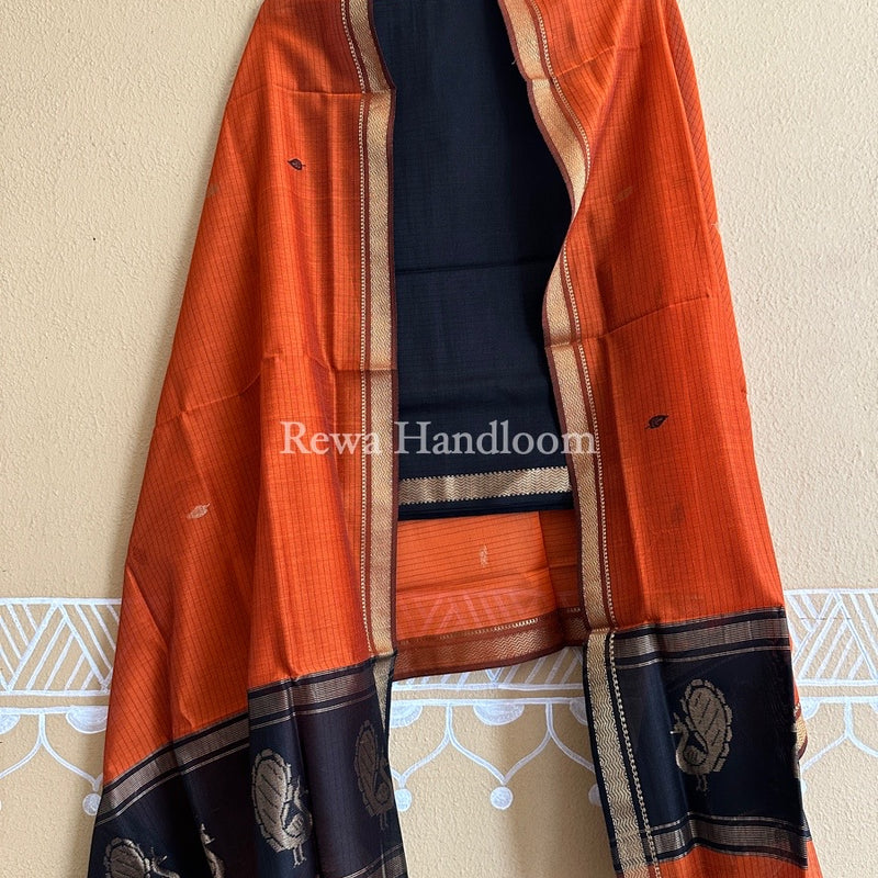 Maheshwari Pecock Buta-Buti Top-Dupatta Set