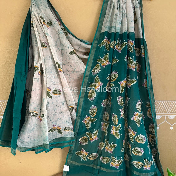 Maheshwari Batik Indonesian Print Saree