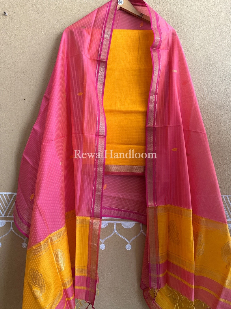 Maheshwari Motifs Top-Dupatta Set