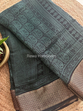 Maheshwari Green Bagh Print Saree BPSS013