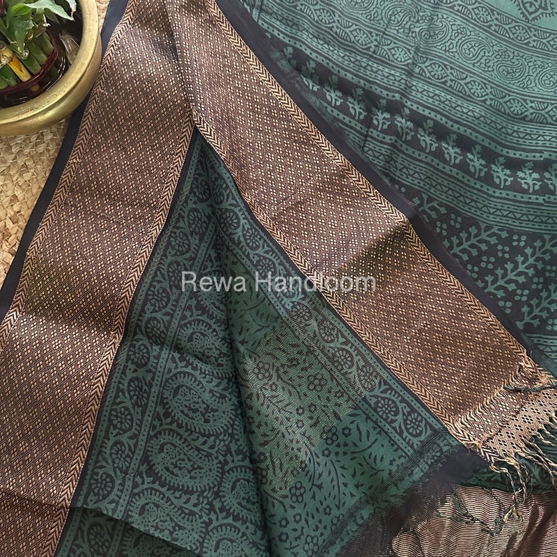 Maheshwari Green Bagh Print Saree BPSS013