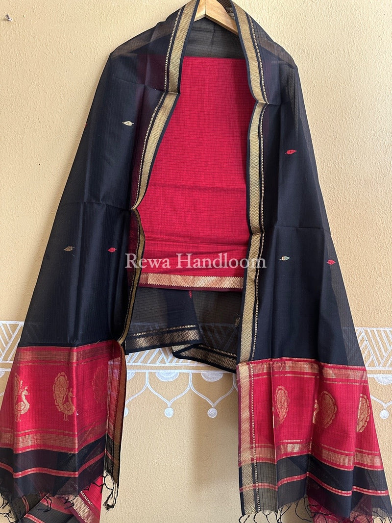 Maheshwari Motifs Top-Dupatta Set