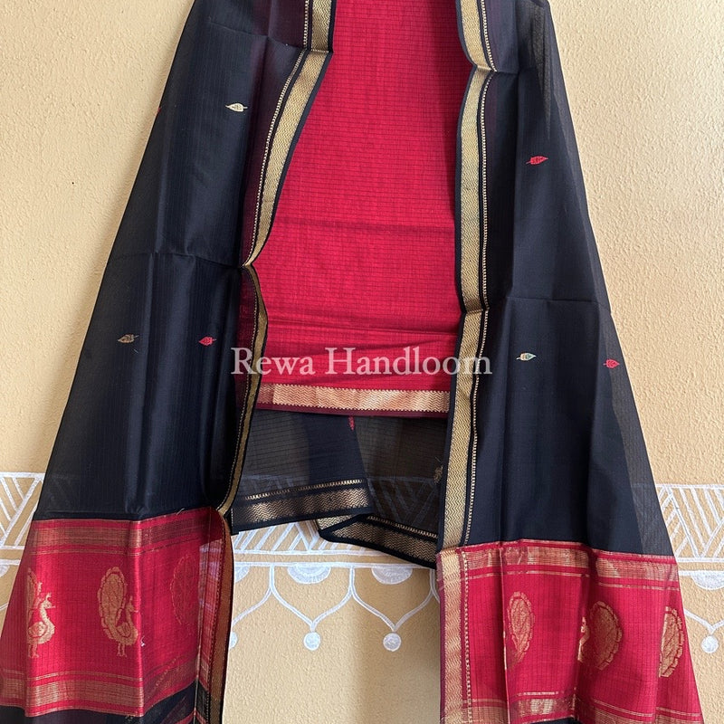 Maheshwari Motifs Top-Dupatta Set