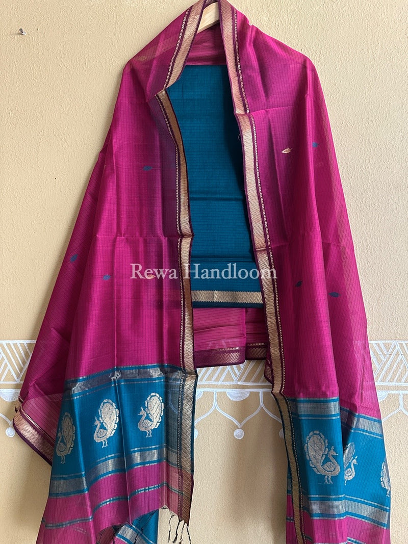 Maheshwari Motifs Top-Dupatta Set