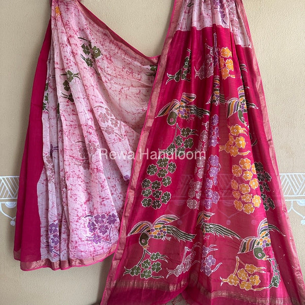 Maheshwari Batik indonesian Print Saree