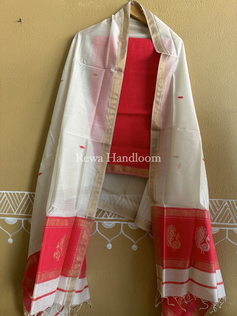 Maheshwari Motifs Top-Dupatta Set