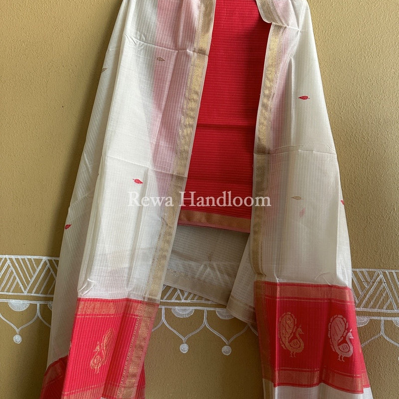 Maheshwari Motifs Top-Dupatta Set