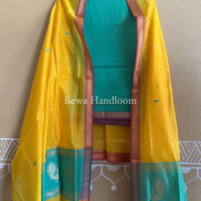 Maheshwari Motifs Top-Dupatta Set