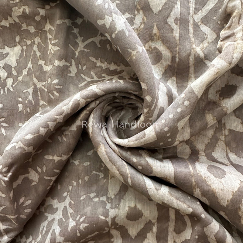 Grey Dabu Kashish Cotton Print Saree KD04