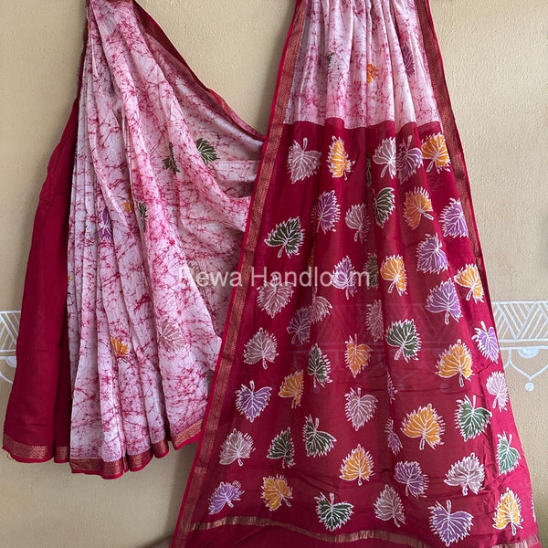Maheshwari Batik Indonesian Print Saree