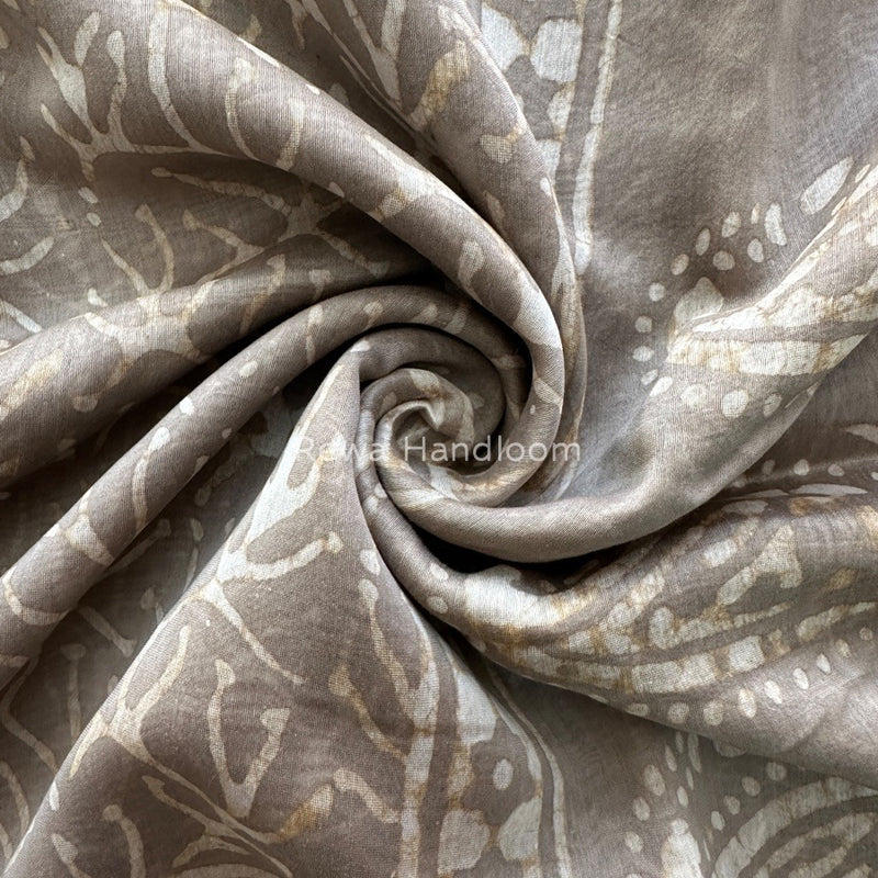 Grey Dabu Kashish Cotton Print Saree KD03