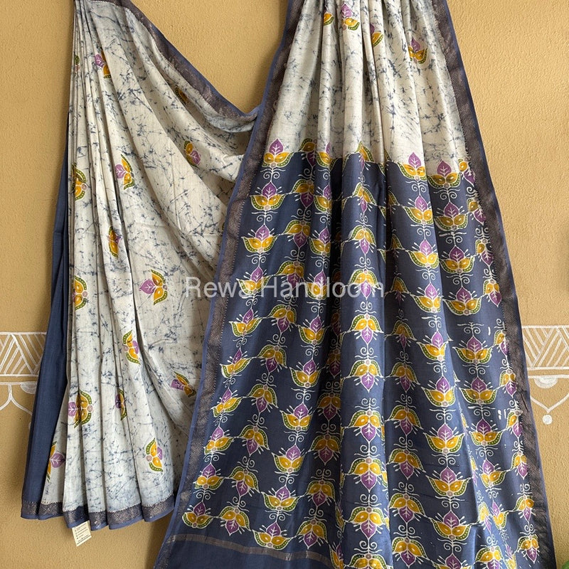 Maheshwari Batik Indonesian Print Saree