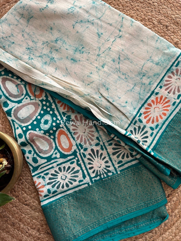 Maheshwari Batik Indonesian Print Saree