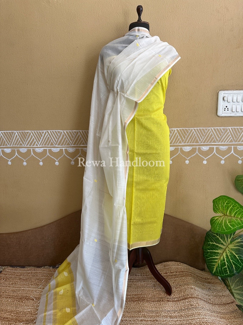Maheshwari Patti Butti Top-Dupatta Set