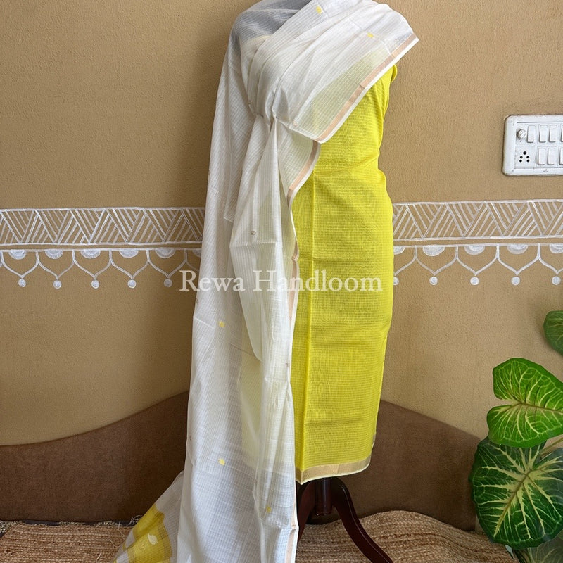 Maheshwari Patti Butti Top-Dupatta Set