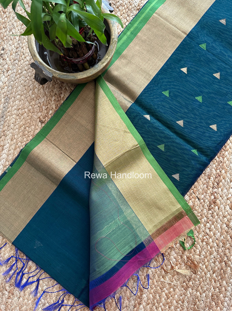 Morpankhi Triangle Butti Maheshwari Saree SB0195
