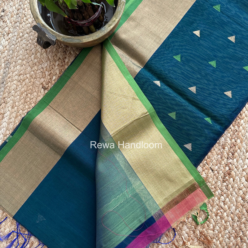 Morpankhi Triangle Butti Maheshwari Saree SB0195