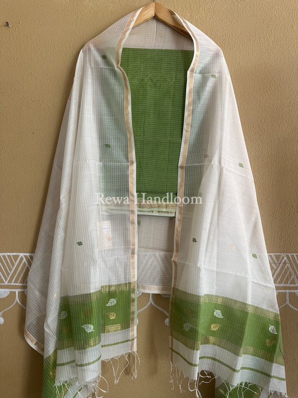 Maheshwari Patti Butti Top-Dupatta Set