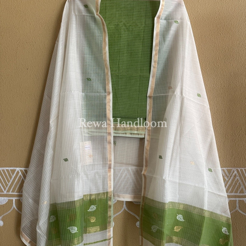 Maheshwari Patti Butti Top-Dupatta Set