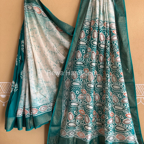 Maheshwari Batik Indonesian Print Saree