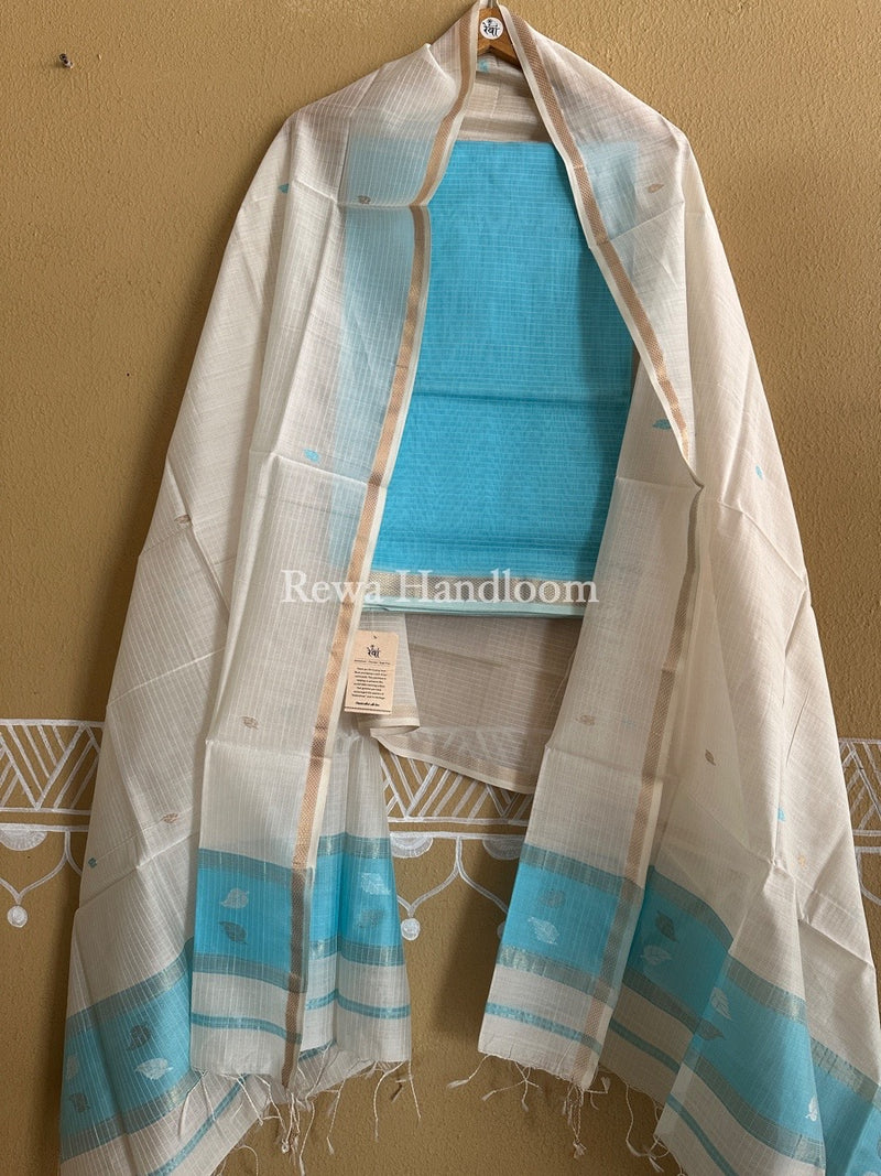 Maheshwari Patti Butti Top-Dupatta Set
