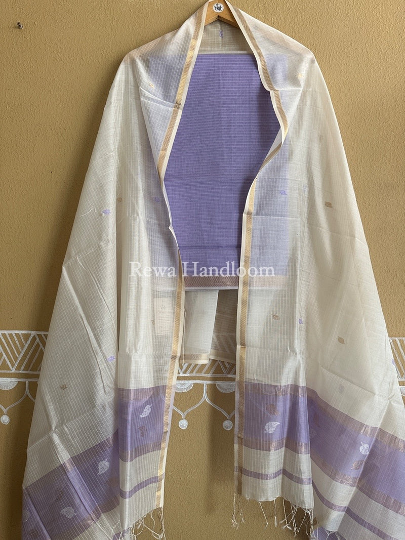 Maheshwari Patti Butti Top-Dupatta Set