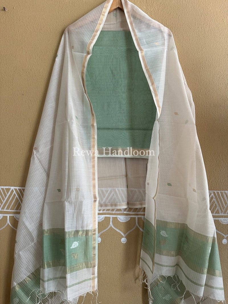 Maheshwari Patti Butti Top-Dupatta Set