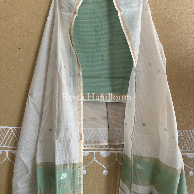 Maheshwari Patti Butti Top-Dupatta Set