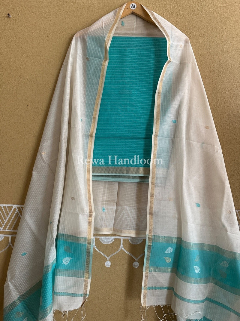 Maheshwari Patti Butti Top-Dupatta Set
