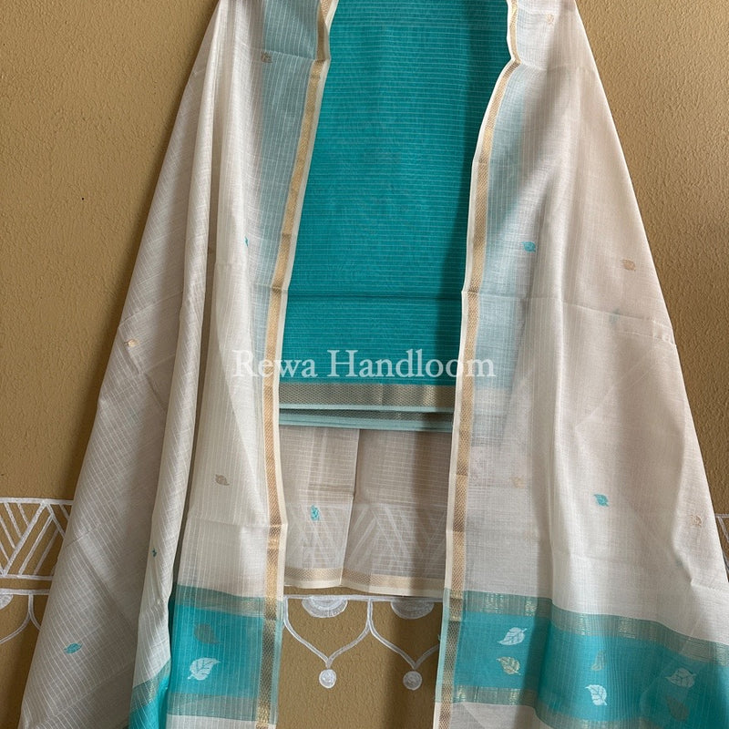 Maheshwari Patti Butti Top-Dupatta Set