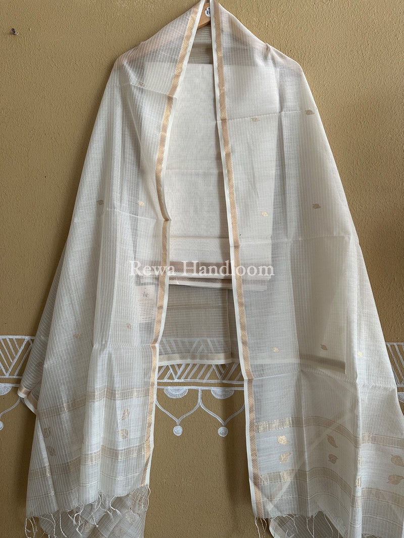 Maheshwari Patti Butti Top-Dupatta Set