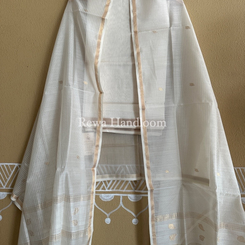 Maheshwari Patti Butti Top-Dupatta Set
