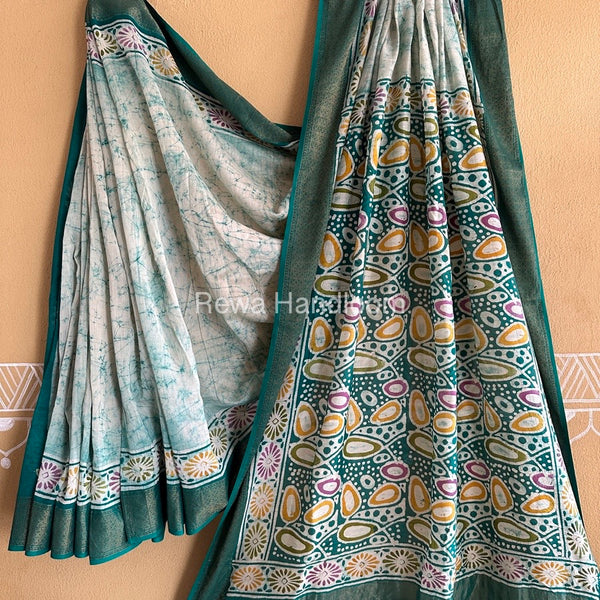 Maheshwari Batik Indonesian Print Saree