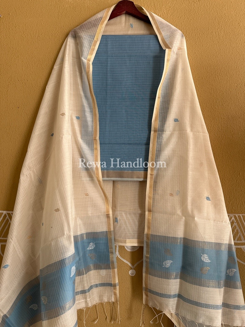 Maheshwari Patti Butti Top-Dupatta Set