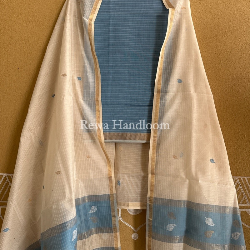 Maheshwari Patti Butti Top-Dupatta Set