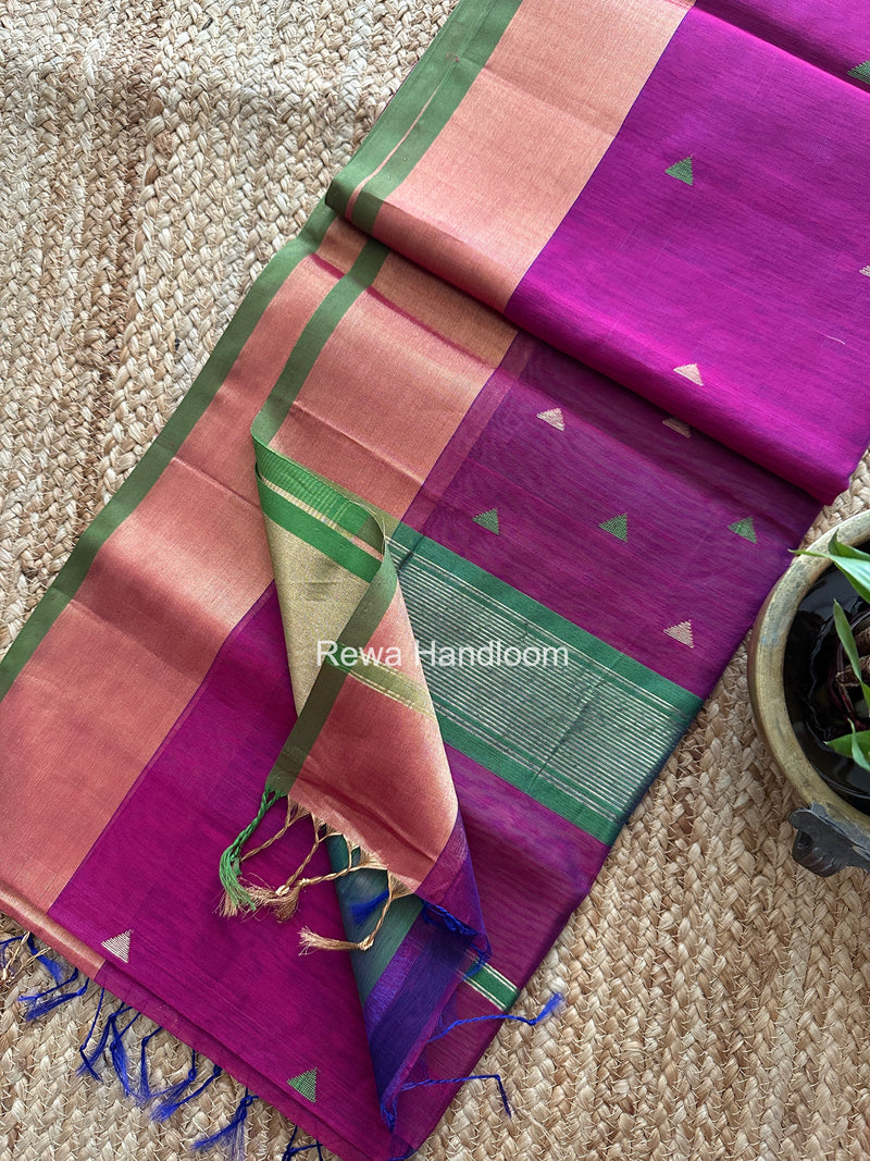  Triangle Butti Maheshwari Saree