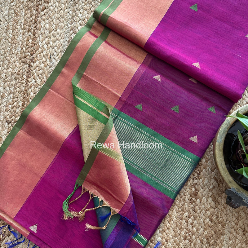  Triangle Butti Maheshwari Saree