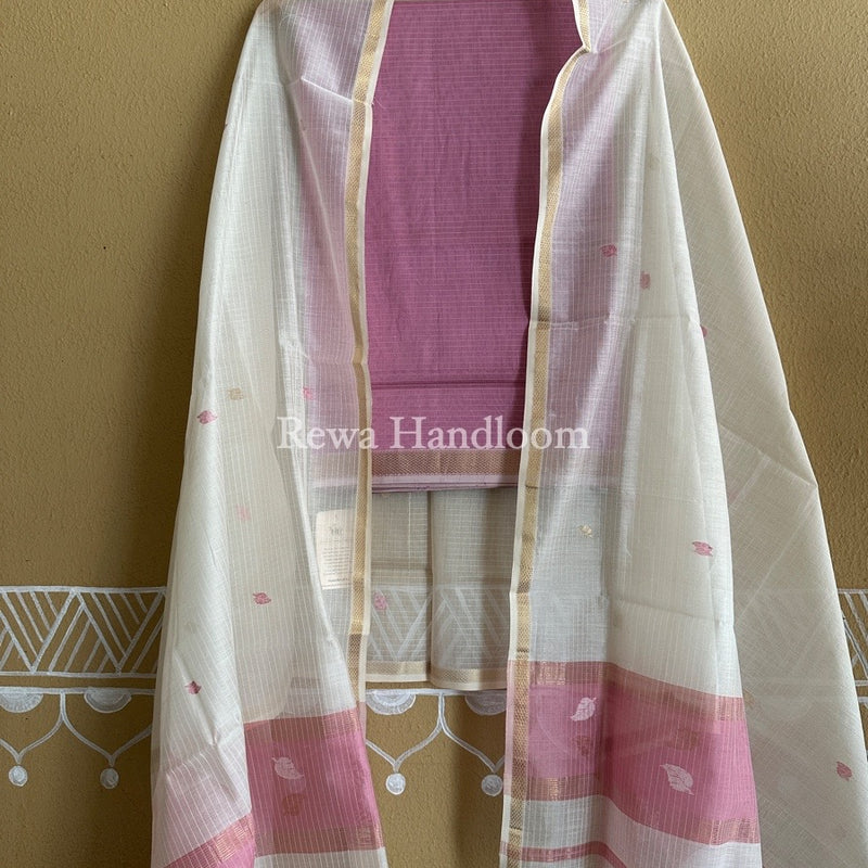 Maheshwari Patti Butti Top-Dupatta Set
